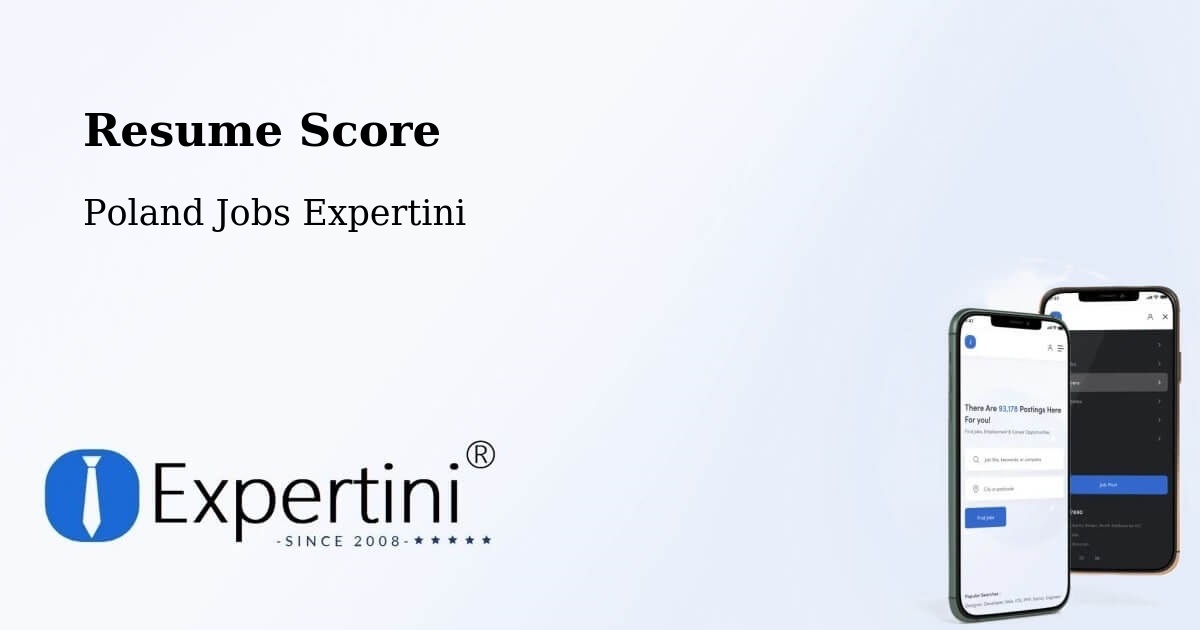 Resume Score & Job Description Match Tool – Śrem - Poland Jobs Expertini